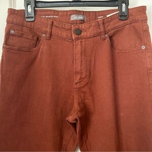 DL1961 Avery Modern Straight Jean Pants Size 32x30 Mens Rust Brown